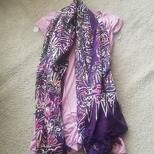 Patterned scarf/wrap/beach coverup, 43"x62", new